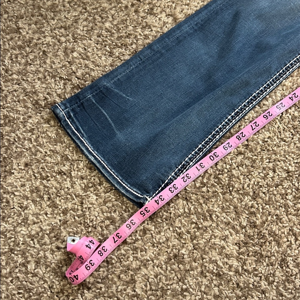 Rock Revival Women's Dark Blue Boot Cut Jeans with Contrast Stitching - Picture 8 of 8